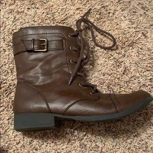 Brown Combat Boots! Fun for Winter!